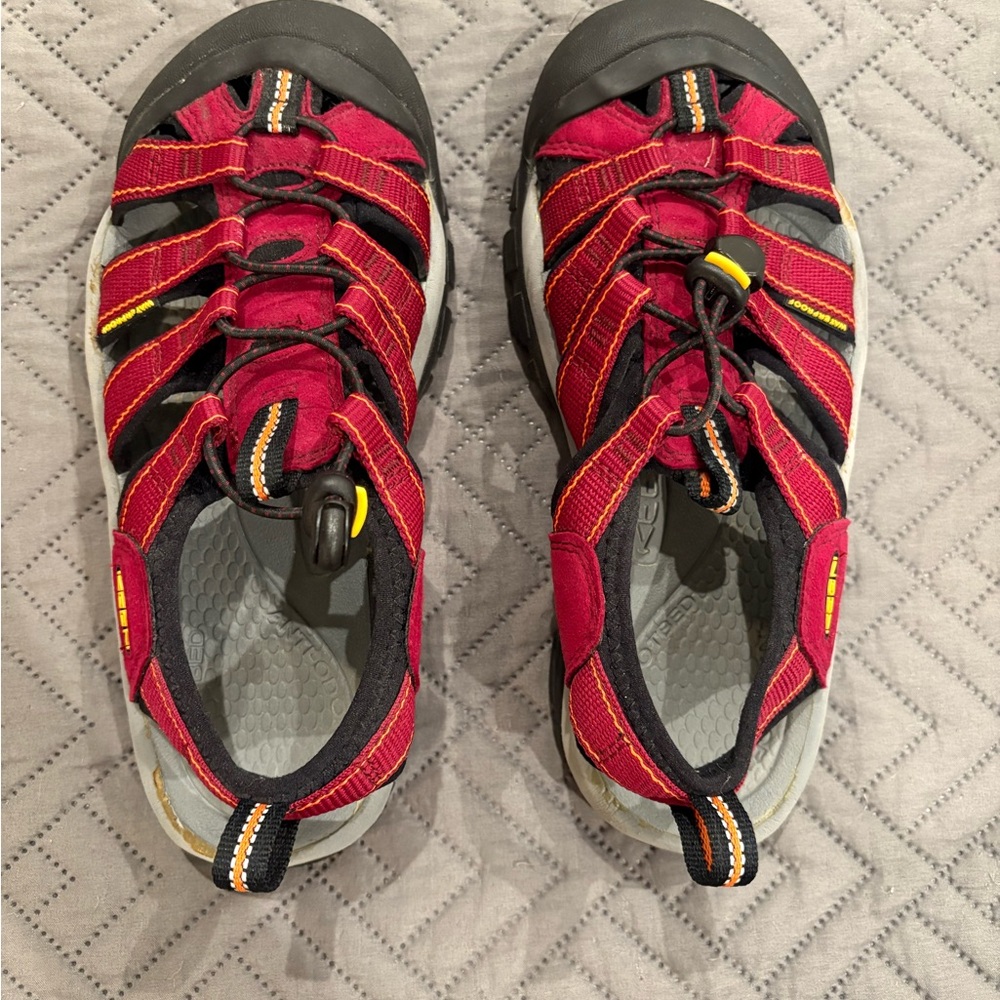 Women’s Red and Black Keen Sandals